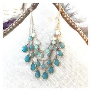 2/$14 Gold and Turquoise Necklace